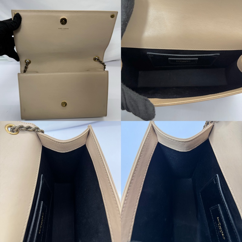 YSL 聖羅蘭 卡其色牛皮肩背斜背包 KATE MEDIUM-5