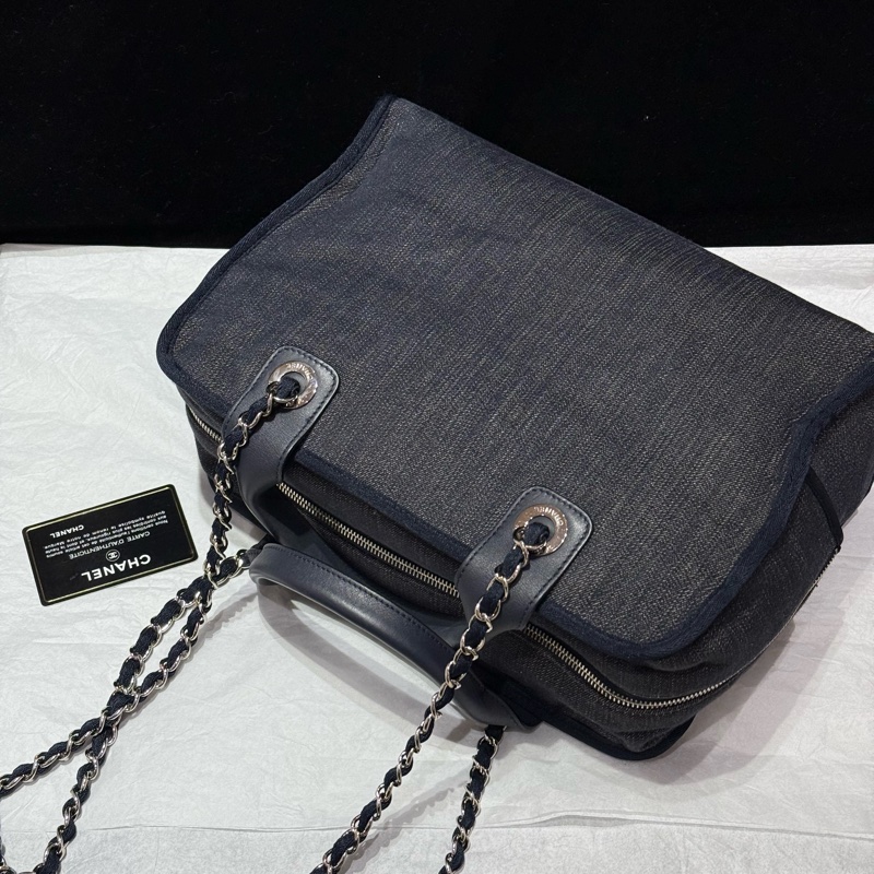 Chanel 香奈兒保齡球沙灘手提單肩包 約32x23-2