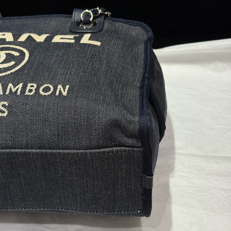 Chanel 香奈兒保齡球沙灘手提單肩包 約32x23-4