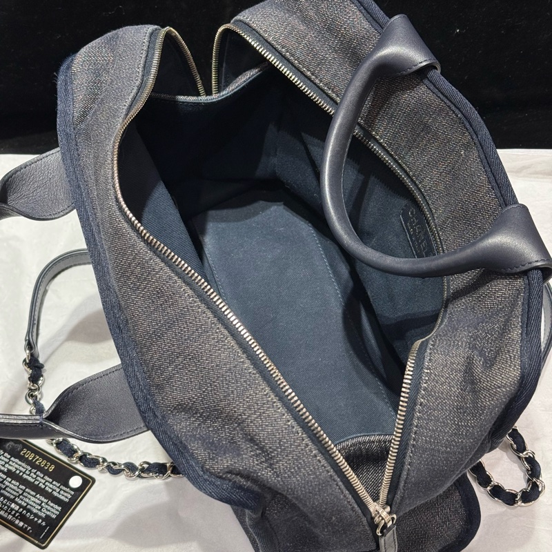 Chanel 香奈兒保齡球沙灘手提單肩包 約32x23-7