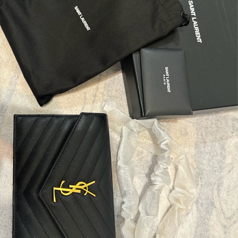 YSL 聖羅蘭 YAL小款19CM WOC 魚子醬皮革金色-3