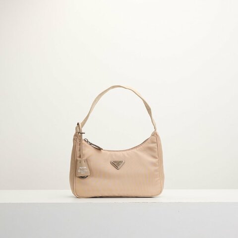 二手Prada Hobo 2000 腋下包/奶茶色