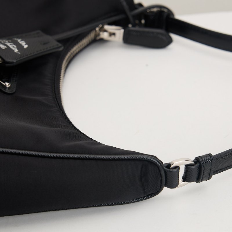 二手Prada hobo 2005 新款腋下包/黑色-12