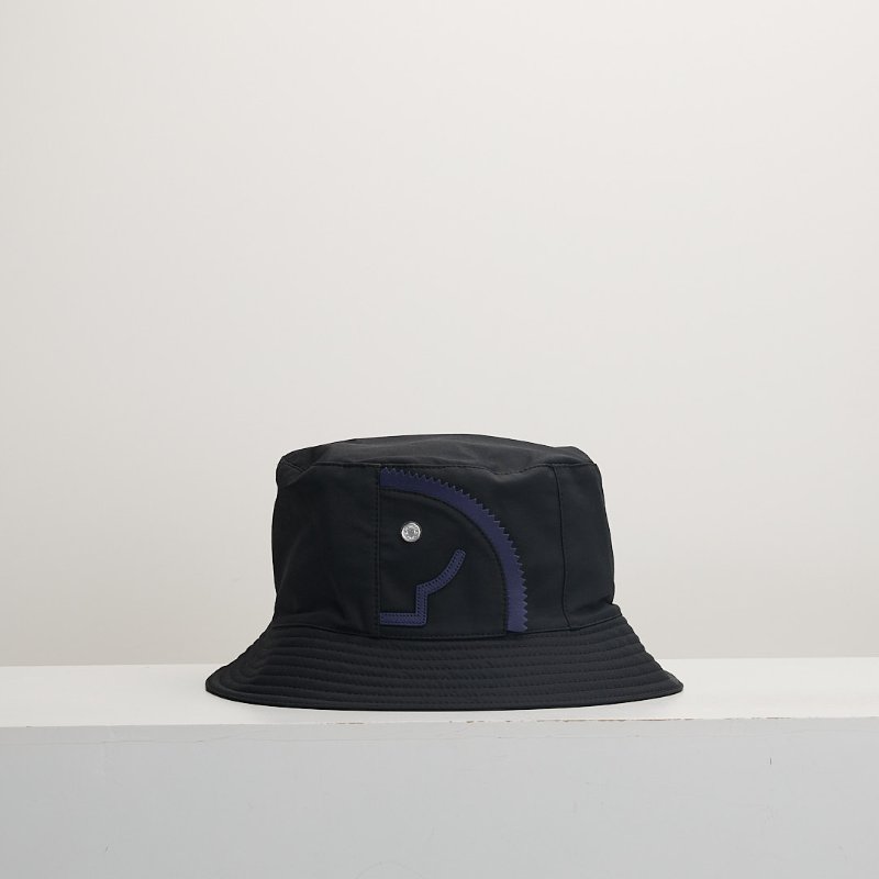 Hermès 馬頭拼接漁夫帽/ 黑-0