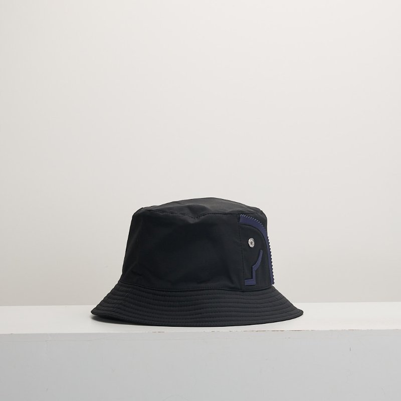 Hermès 馬頭拼接漁夫帽/ 黑-1