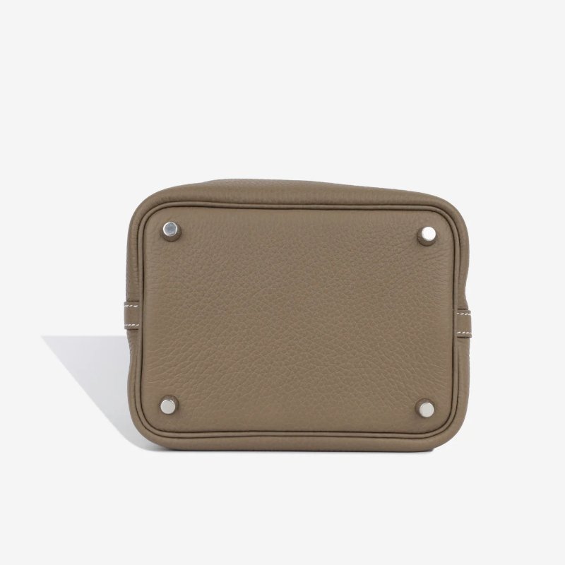 Hermes Picotin 18 PM 菜籃子 大象灰 Etoupe TC Clemence 銀扣 PHW U刻 手提包 愛馬仕-4