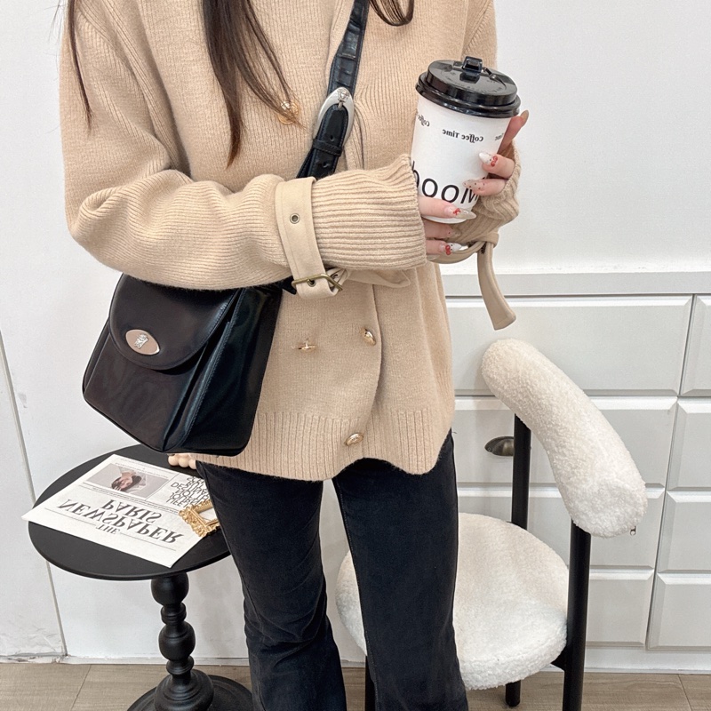 Versace經典黑色漆皮包🖤 Vintage 中古 二手 肩背包 斜背包-4