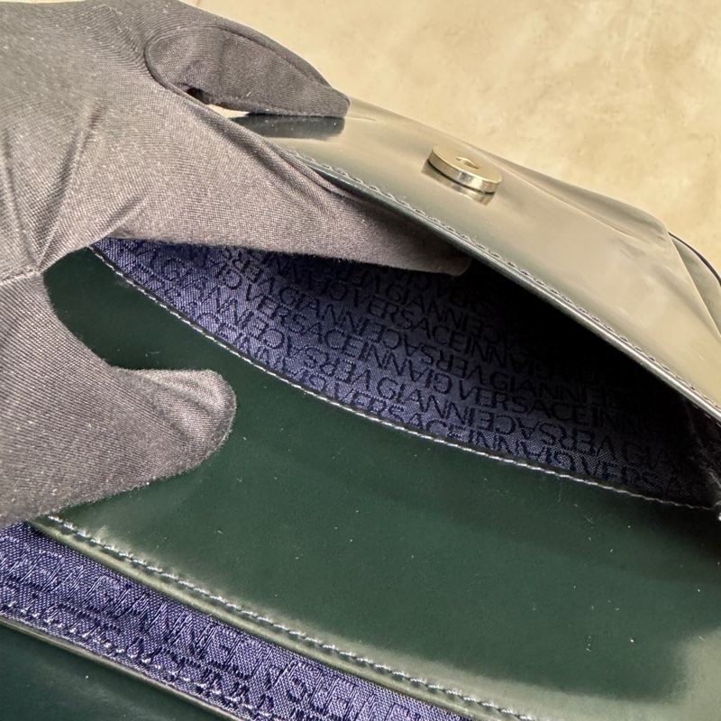 Versace經典黑色漆皮包🖤 Vintage 中古 二手 肩背包 斜背包-28