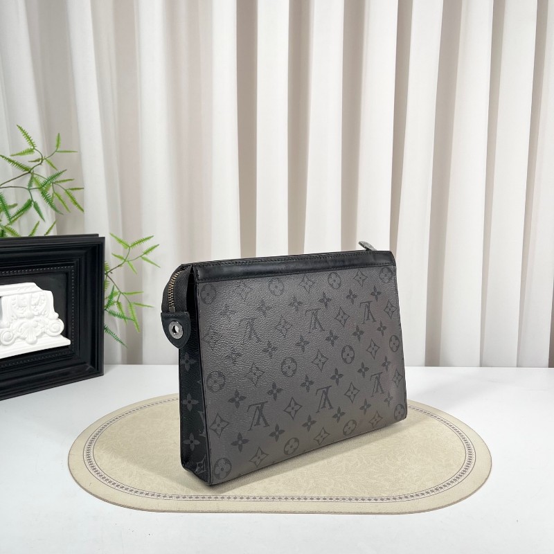 LV路易威登 灰色老花洗漱包 經典滿印設計 拉鍊開合 內裡乾淨整潔-1