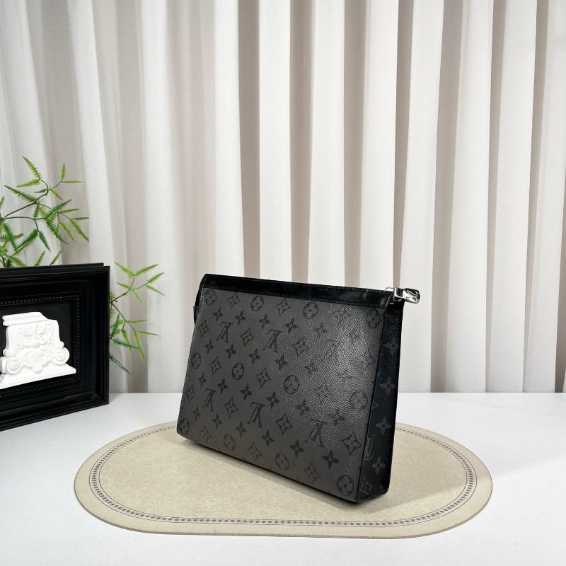 LV路易威登 灰色老花洗漱包 經典滿印設計 拉鍊開合 內裡乾淨整潔-3