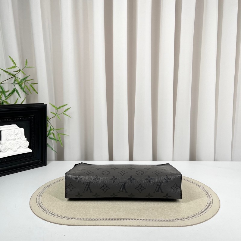 LV路易威登 灰色老花洗漱包 經典滿印設計 拉鍊開合 內裡乾淨整潔-4