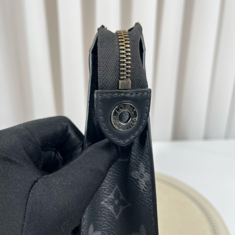 LV路易威登 灰色老花洗漱包 經典滿印設計 拉鍊開合 內裡乾淨整潔-20