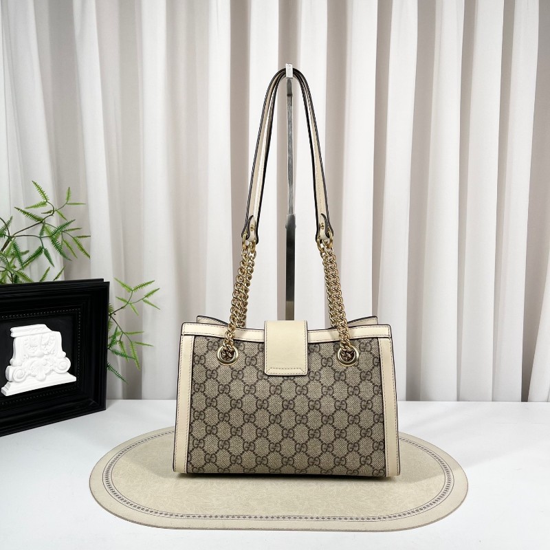 cq zyy GUCCI古馳 Padlock小號老花鏈條包 米白拼色 經典款 容量實用 手機錢包都能裝 日常出門很方便 百搭不挑衣服-6