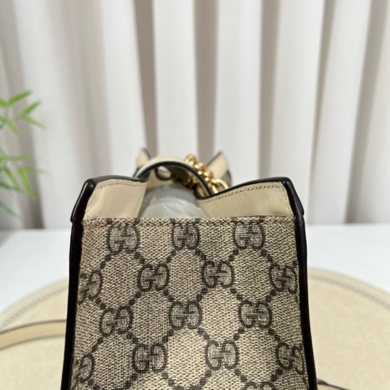 cq zyy GUCCI古馳 Padlock小號老花鏈條包 米白拼色 經典款 容量實用 手機錢包都能裝 日常出門很方便 百搭不挑衣服-11