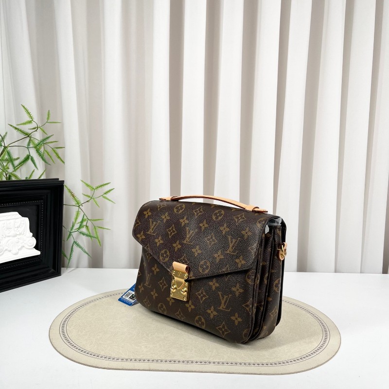 LV路易威登 Pochette Metis老花郵差包中號 經典老花配色 塗層帆布拼牛皮 肩帶可調節 手提單肩斜挎都可以-2