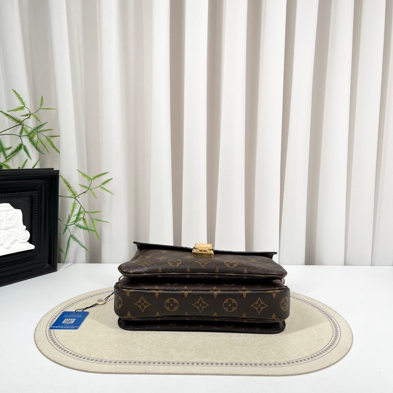 LV路易威登 Pochette Metis老花郵差包中號 經典老花配色 塗層帆布拼牛皮 肩帶可調節 手提單肩斜挎都可以-4