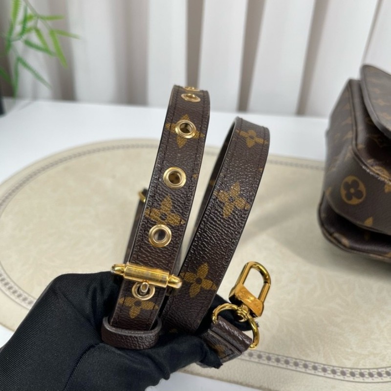 LV路易威登 Pochette Metis老花郵差包中號 經典老花配色 塗層帆布拼牛皮 肩帶可調節 手提單肩斜挎都可以-11