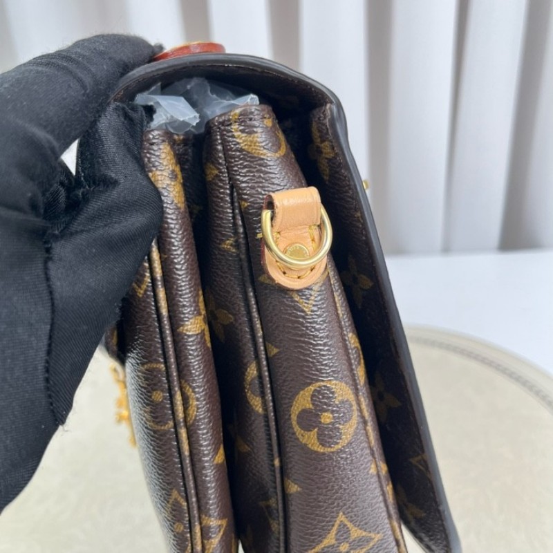 LV路易威登 Pochette Metis老花郵差包中號 經典老花配色 塗層帆布拼牛皮 肩帶可調節 手提單肩斜挎都可以-14