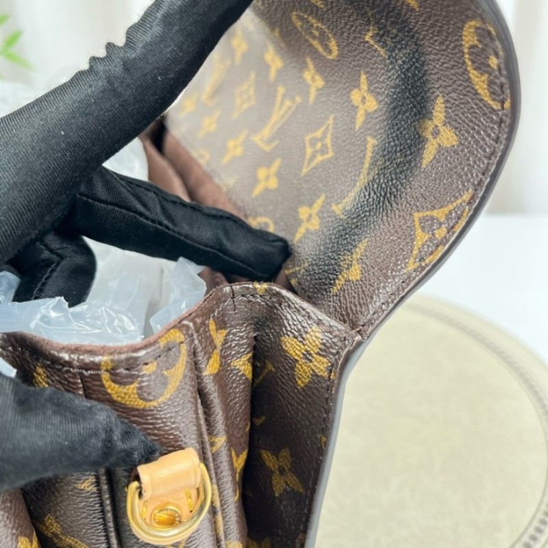 LV路易威登 Pochette Metis老花郵差包中號 經典老花配色 塗層帆布拼牛皮 肩帶可調節 手提單肩斜挎都可以-16