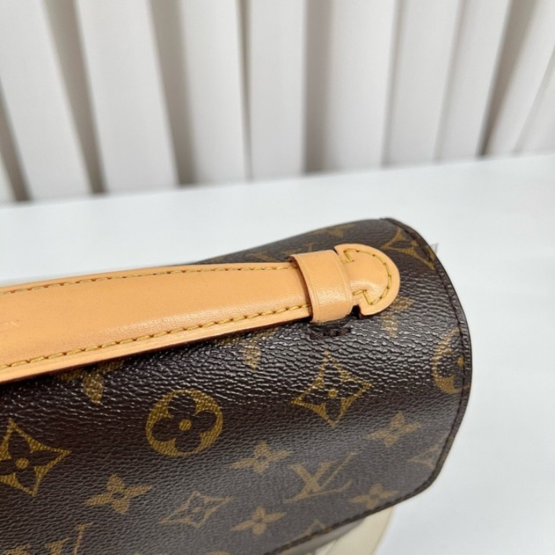 LV路易威登 Pochette Metis老花郵差包中號 經典老花配色 塗層帆布拼牛皮 肩帶可調節 手提單肩斜挎都可以-17