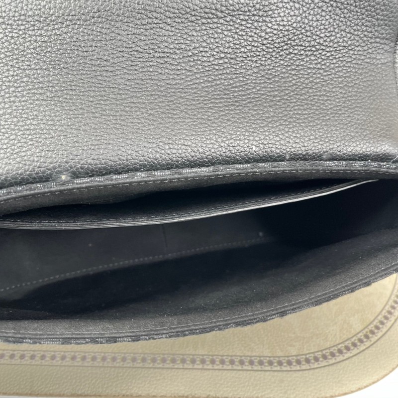 DIOR迪奧 黑色老花馬鞍信使包 肩帶是Dior標誌尼龍 內裡乾淨 容量日常夠用 手機錢包都能放-12