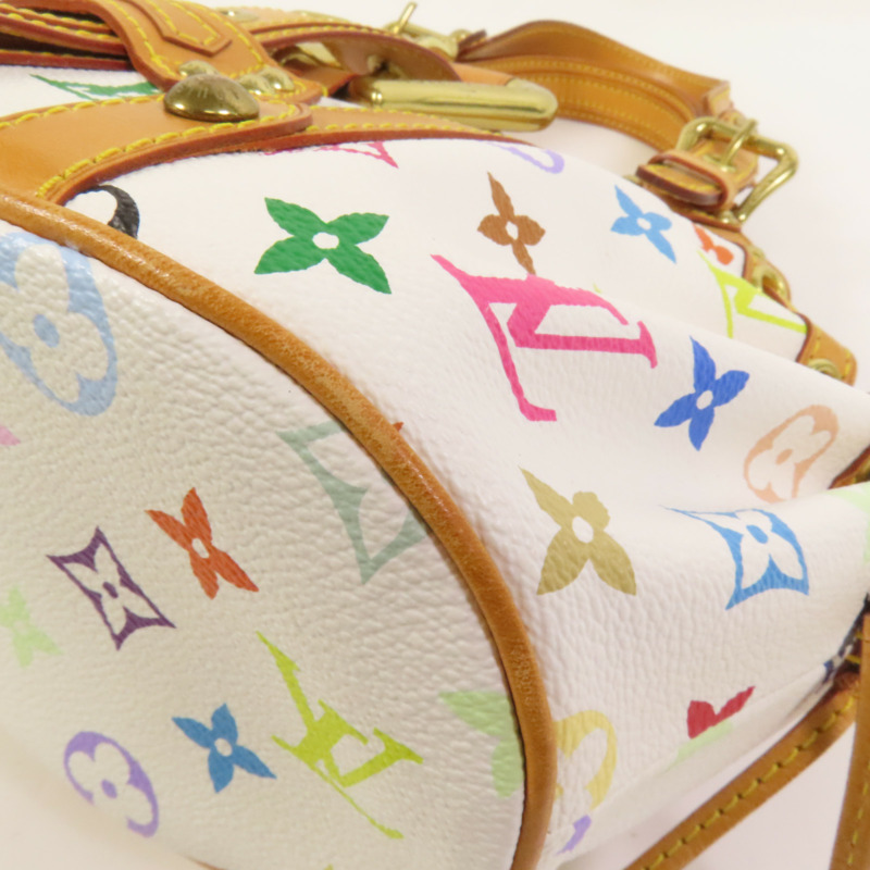 LOUIS VUITTON Monogram Multicolore Theda PM金扣手挽袋-11