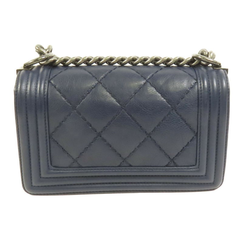 CHANEL 牛皮皮革Boy 20鏈帶肩背袋-1