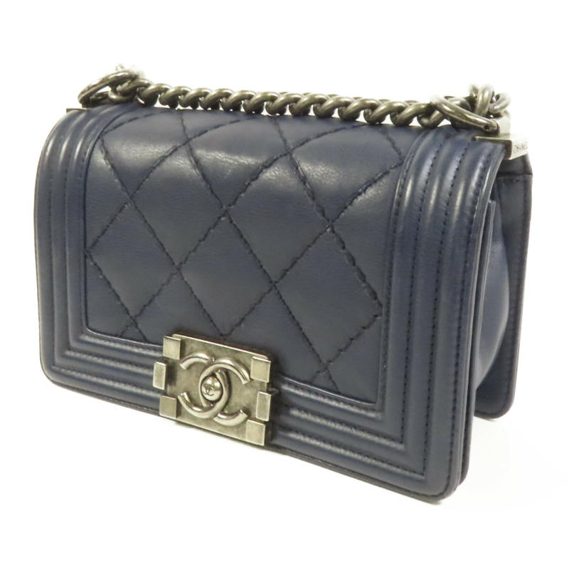 CHANEL 牛皮皮革Boy 20鏈帶肩背袋-2