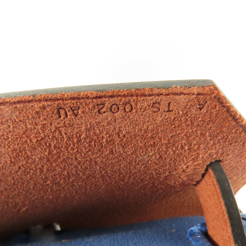 HERMES 帆布Herbag PM銀扣手挽肩背兩用袋Blue Tempete-10