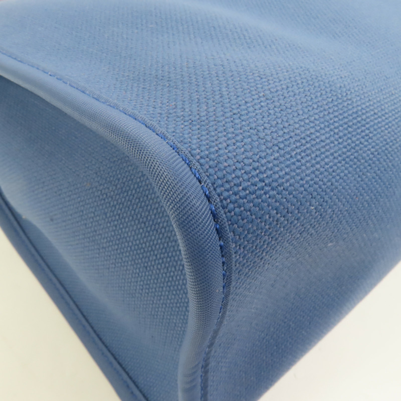 HERMES 帆布Herbag PM銀扣手挽肩背兩用袋Blue Tempete-12