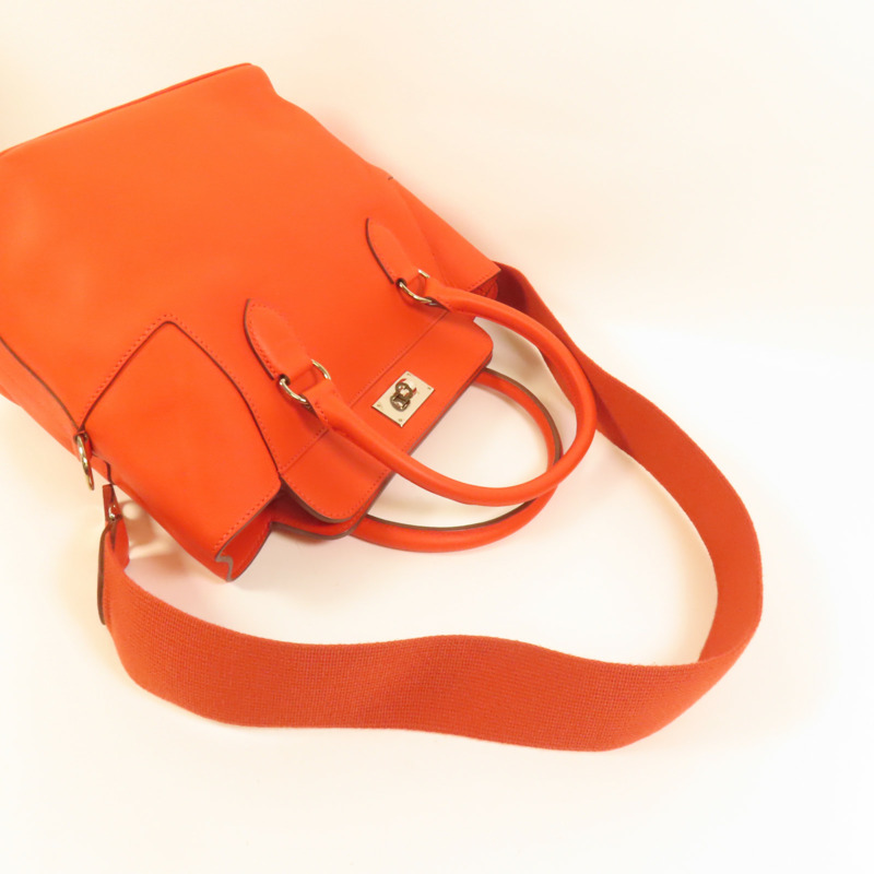 HERMES Swift皮革Toolbox 20銀扣手挽肩背兩用袋Rouge Tomate-5