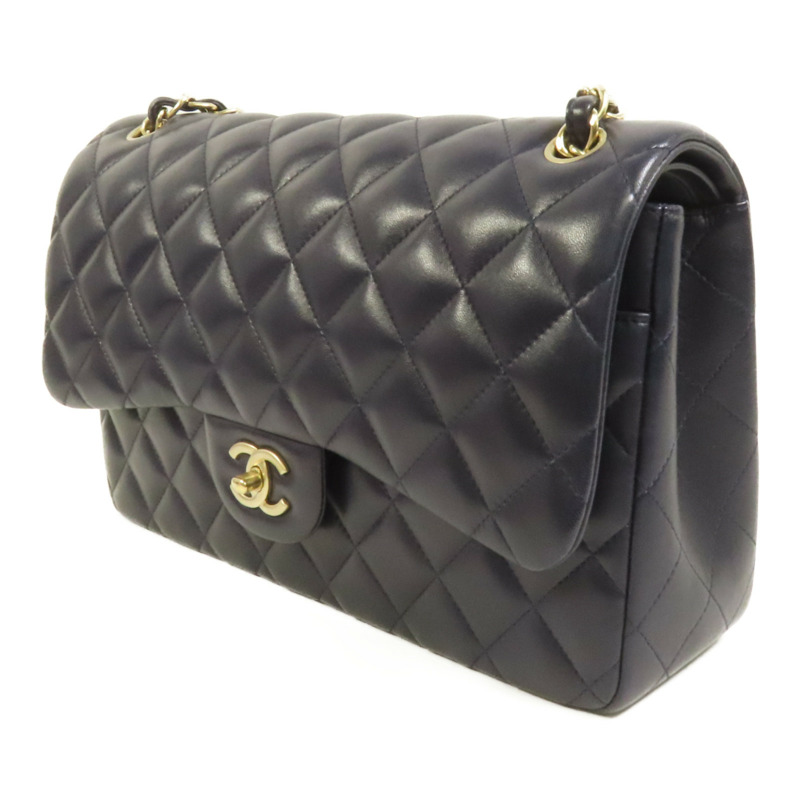 CHANEL 羊皮皮革Large Classic金扣鏈帶肩背袋-2