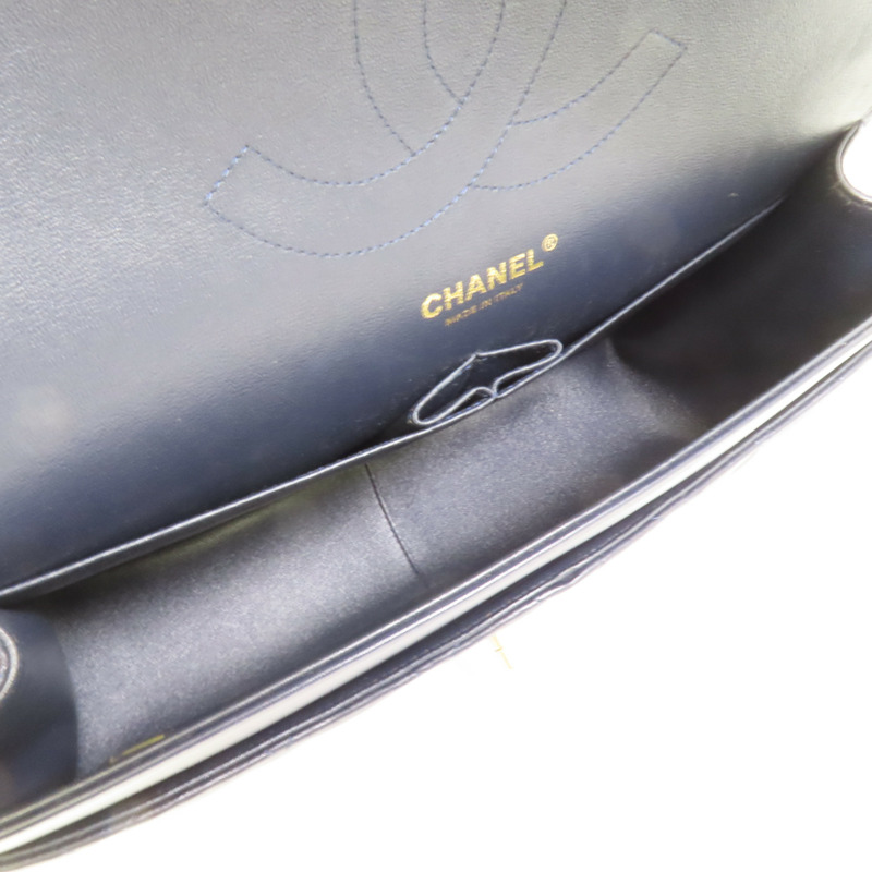 CHANEL 羊皮皮革Large Classic金扣鏈帶肩背袋-5