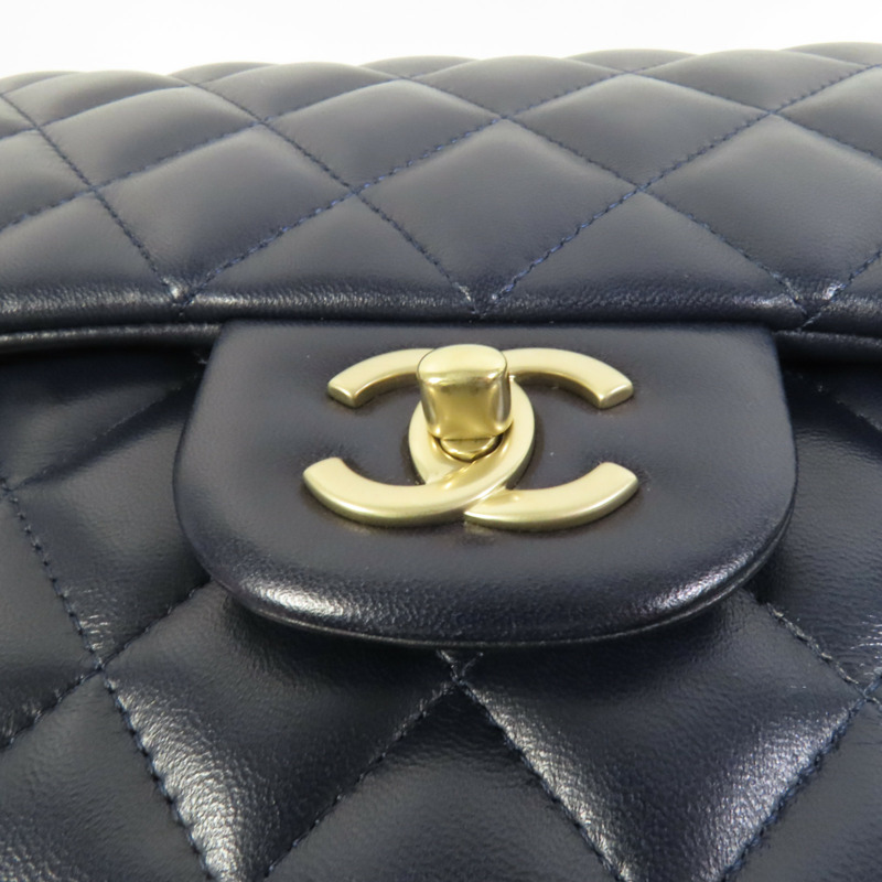 CHANEL 羊皮皮革Large Classic金扣鏈帶肩背袋-6