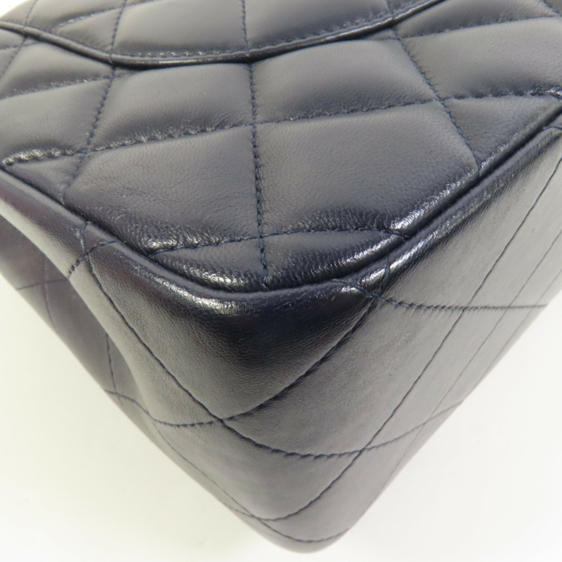 CHANEL 羊皮皮革Large Classic金扣鏈帶肩背袋-12