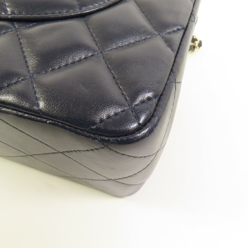 CHANEL 羊皮皮革Large Classic金扣鏈帶肩背袋-13