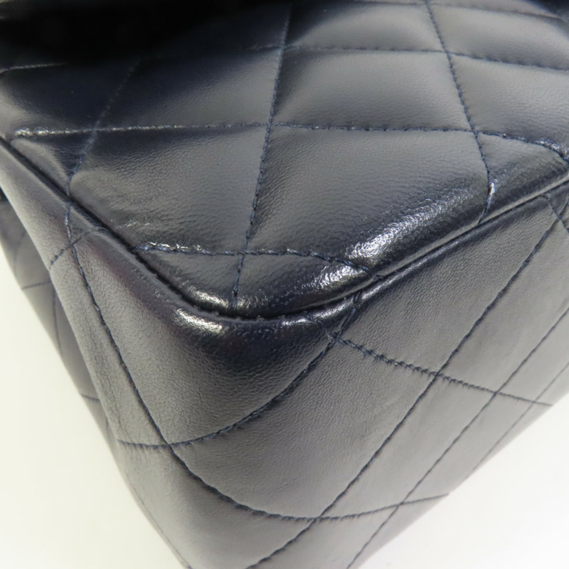 CHANEL 羊皮皮革Large Classic金扣鏈帶肩背袋-14