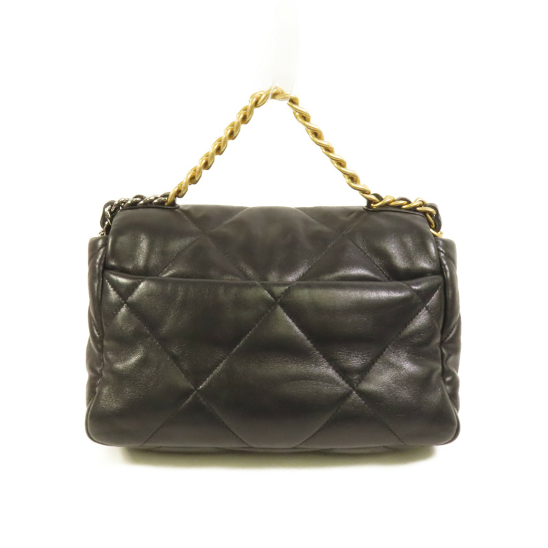 CHANEL 羊皮皮革Chanel 19 Small金扣鏈帶肩背袋-1