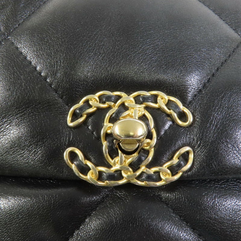 CHANEL 羊皮皮革Chanel 19 Small金扣鏈帶肩背袋-6