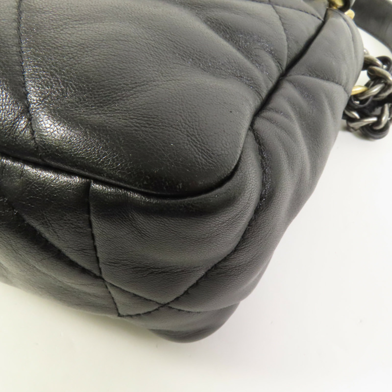 CHANEL 羊皮皮革Chanel 19 Small金扣鏈帶肩背袋-10