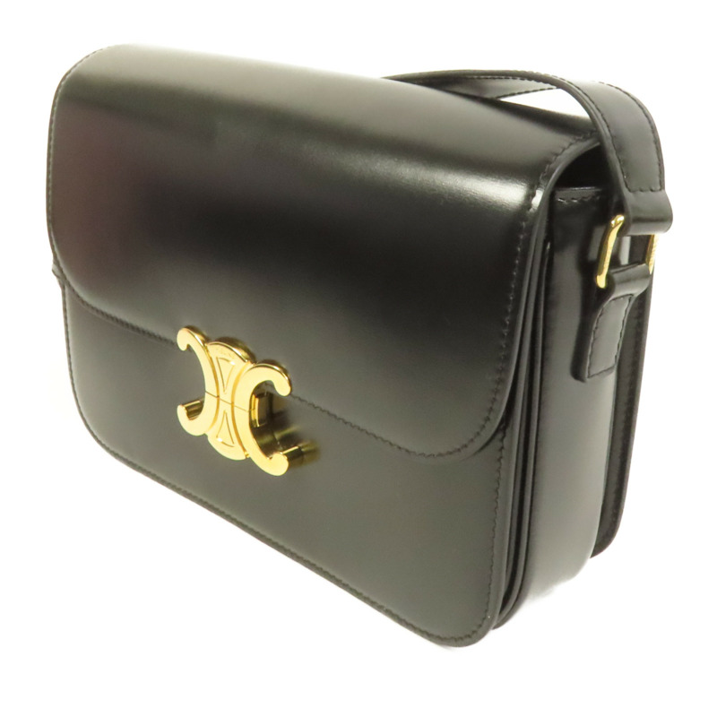 CELINE 牛皮皮革Classique Triomphe金扣肩背袋-2