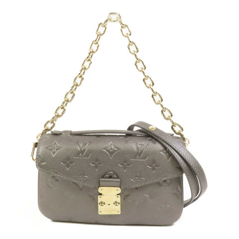 LOUIS VUITTON Monogram Empreinte Pochette Metis  East West金扣手挽肩背兩用袋