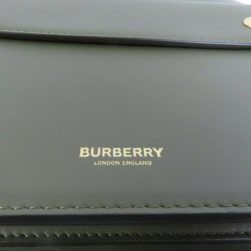 BURBERRY 牛皮皮革Mini Pocket Bag金扣手挽肩背兩用袋-7