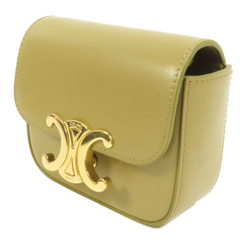 CELINE 牛皮皮革Mini Claude金扣肩背袋-2