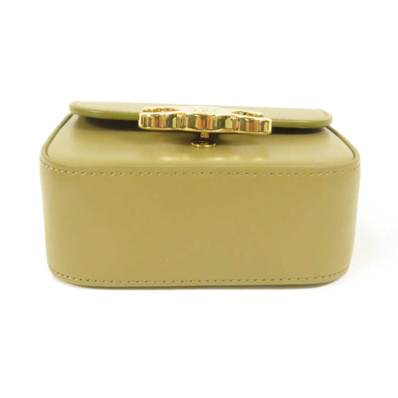 CELINE 牛皮皮革Mini Claude金扣肩背袋-3