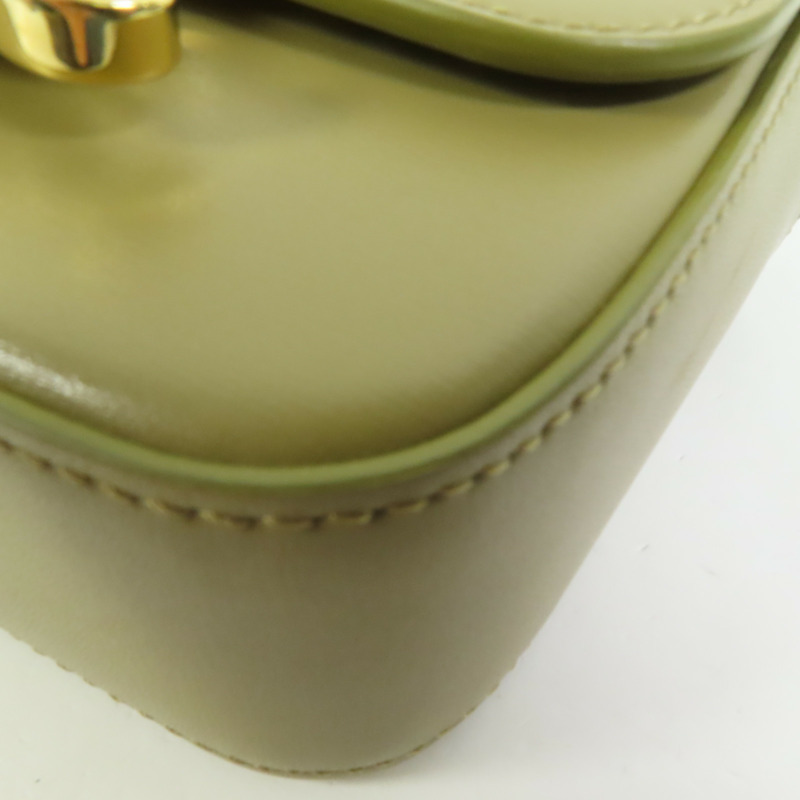 CELINE 牛皮皮革Mini Claude金扣肩背袋-12