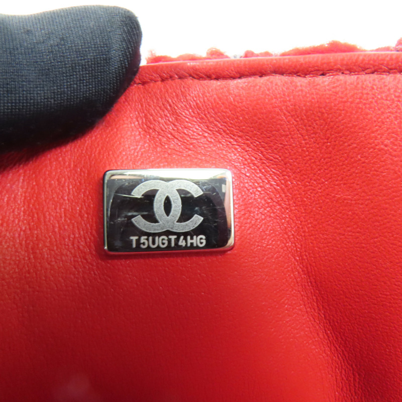 CHANEL Tweed Mini Classic 20銀扣鏈帶肩背袋-7