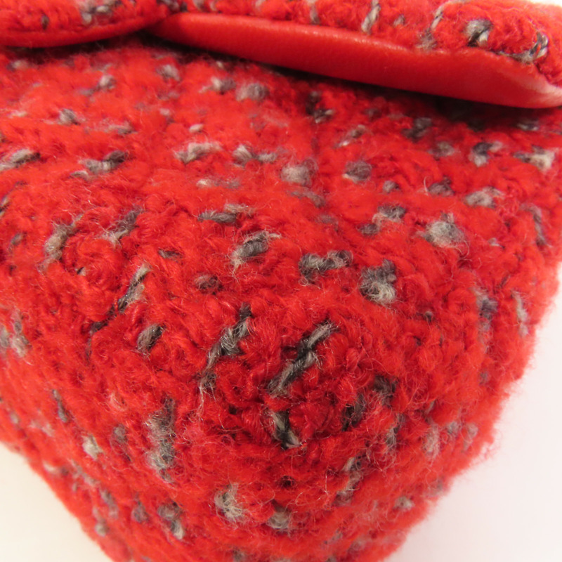 CHANEL Tweed Mini Classic 20銀扣鏈帶肩背袋-10