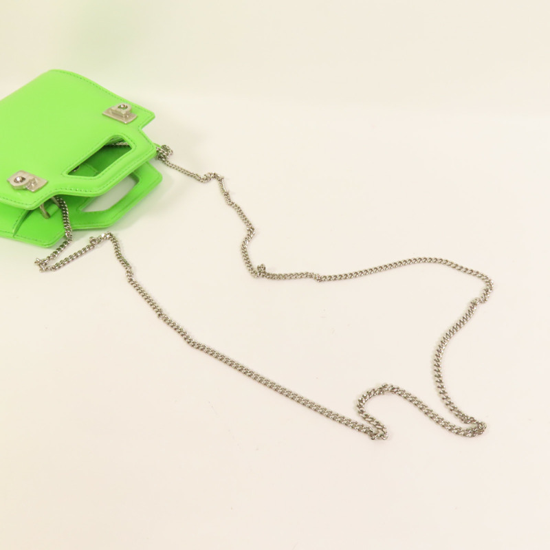 Salvatore Ferragamo 牛皮皮革Mini Chain Bag銀扣手挽肩背兩用袋-5