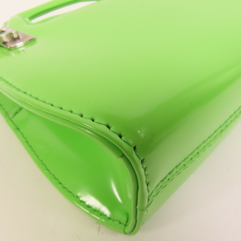 Salvatore Ferragamo 牛皮皮革Mini Chain Bag銀扣手挽肩背兩用袋-10